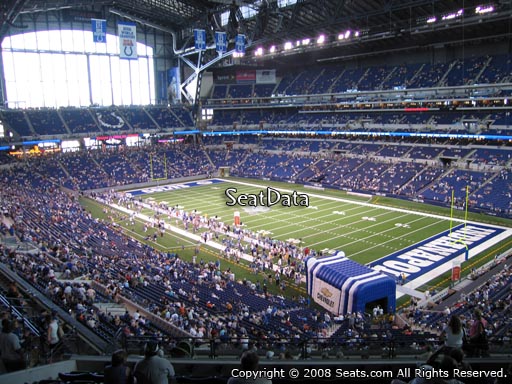 Seat view from section 433 at Lucas Oil Stadium, home of the Indianapolis Colts