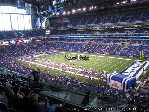 Seat view from section 434 at Lucas Oil Stadium, home of the Indianapolis Colts