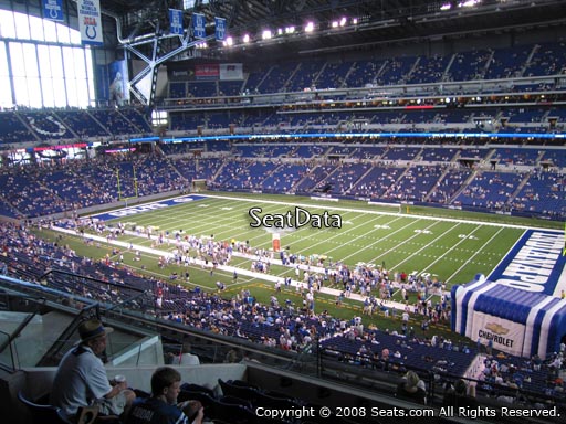 Seat view from section 435 at Lucas Oil Stadium, home of the Indianapolis Colts