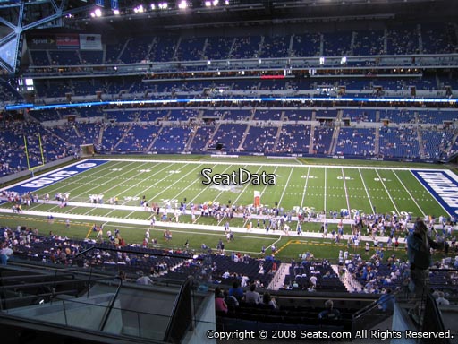 Seat view from section 438 at Lucas Oil Stadium, home of the Indianapolis Colts