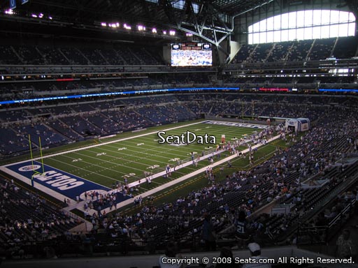 Seat view from section 447 at Lucas Oil Stadium, home of the Indianapolis Colts