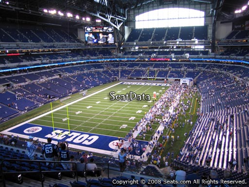 Seat view from section 450 at Lucas Oil Stadium, home of the Indianapolis Colts