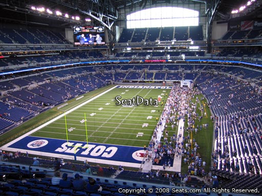 Seat view from section 451 at Lucas Oil Stadium, home of the Indianapolis Colts