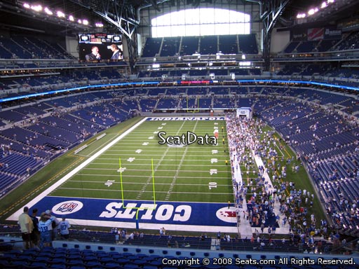 Seat view from section 452 at Lucas Oil Stadium, home of the Indianapolis Colts