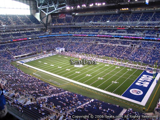 Seat view from section 508 at Lucas Oil Stadium, home of the Indianapolis Colts