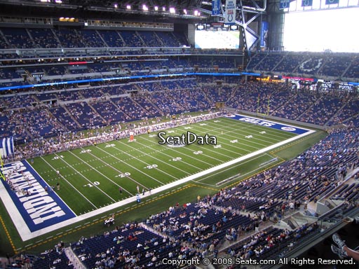 Seat view from section 518 at Lucas Oil Stadium, home of the Indianapolis Colts