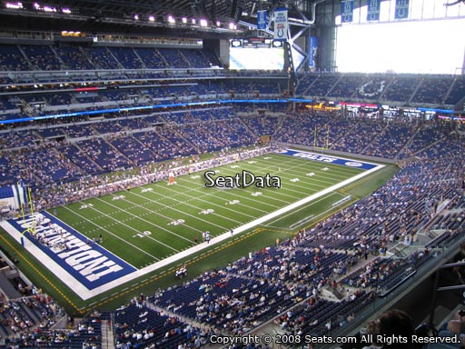 Seat view from section 519 at Lucas Oil Stadium, home of the Indianapolis Colts