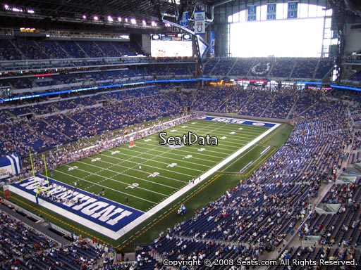 Seat view from section 520 at Lucas Oil Stadium, home of the Indianapolis Colts