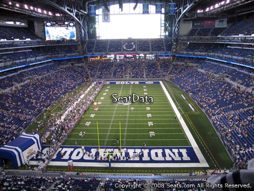 Seat view from section 526 at Lucas Oil Stadium, home of the Indianapolis Colts