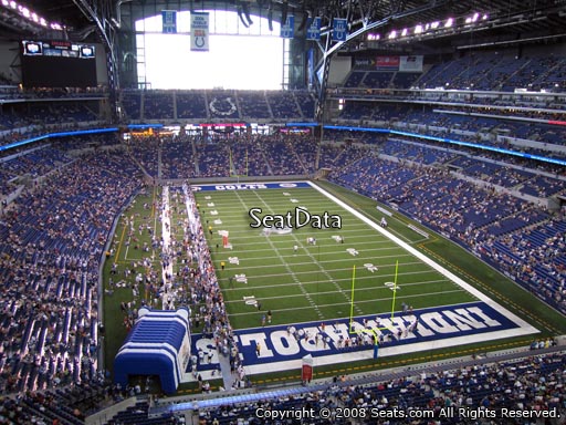 Seat view from section 528 at Lucas Oil Stadium, home of the Indianapolis Colts