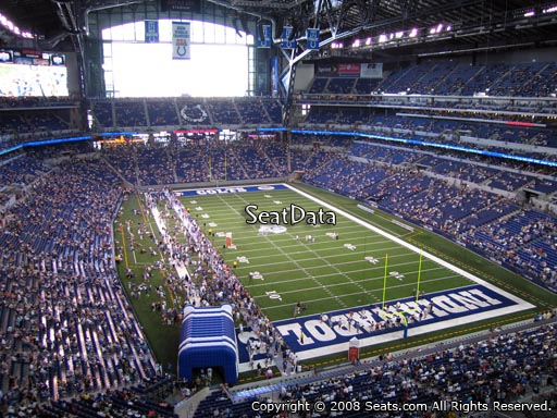 Seat view from section 529 at Lucas Oil Stadium, home of the Indianapolis Colts