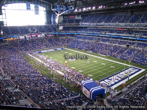 Seat view from section 533 at Lucas Oil Stadium, home of the Indianapolis Colts