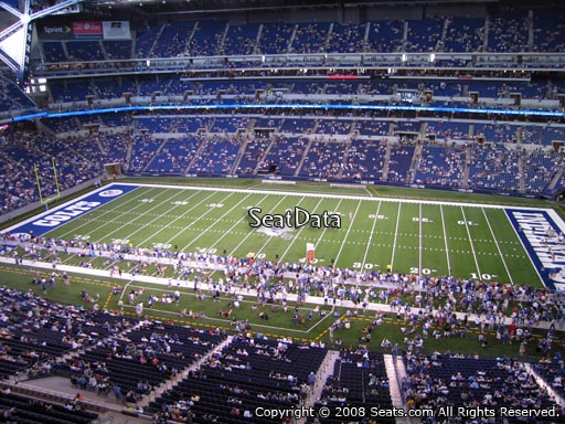 Seat view from section 538 at Lucas Oil Stadium, home of the Indianapolis Colts