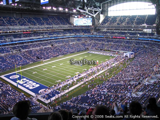 Seat view from section 547 at Lucas Oil Stadium, home of the Indianapolis Colts