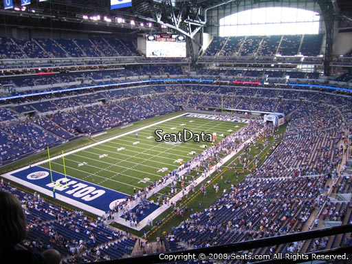 Seat view from section 549 at Lucas Oil Stadium, home of the Indianapolis Colts