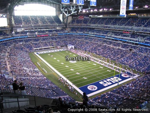 Seat view from section 604 at Lucas Oil Stadium, home of the Indianapolis Colts