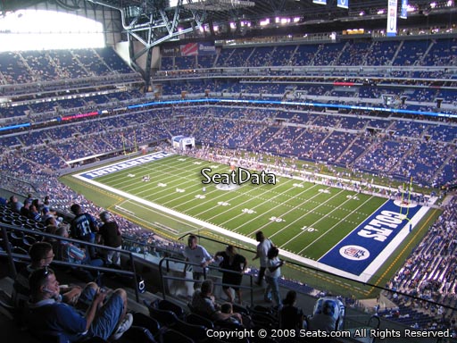 Seat view from section 607 at Lucas Oil Stadium, home of the Indianapolis Colts