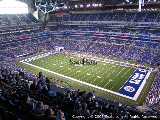 Seat view from section 608 at Lucas Oil Stadium, home of the Indianapolis Colts