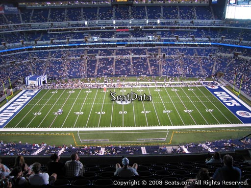 Seat view from section 613 at Lucas Oil Stadium, home of the Indianapolis Colts