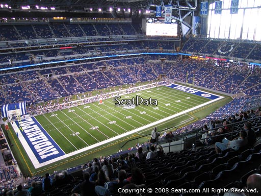 Seat view from section 618 at Lucas Oil Stadium, home of the Indianapolis Colts