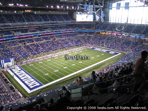 Seat view from section 619 at Lucas Oil Stadium, home of the Indianapolis Colts