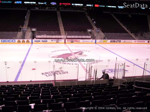 Seat view from section 112 at Gila River Arena, home of the Arizona Coyotes