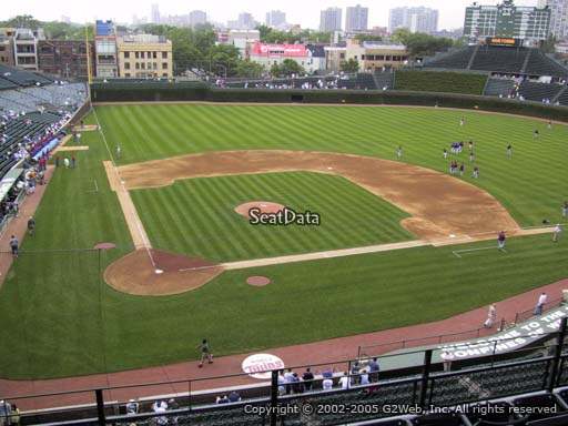 Seat view from section 424 at Wrigley Field, home of the Chicago Cubs