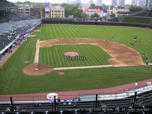 Seat view from section 425 at Wrigley Field, home of the Chicago Cubs