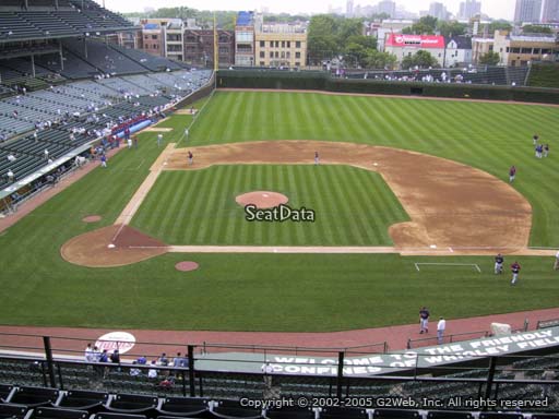 Seat view from section 427 at Wrigley Field, home of the Chicago Cubs