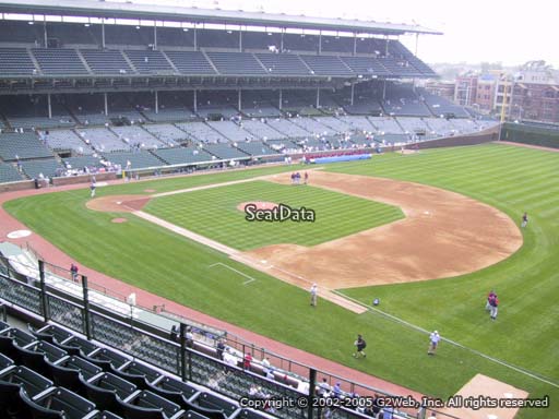 Seat view from section 433 at Wrigley Field, home of the Chicago Cubs
