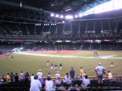 Seat view from section 103 at Chase Field, home of the Arizona Diamondbacks