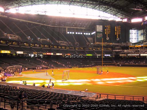Seat view from section 114 at Chase Field, home of the Arizona Diamondbacks