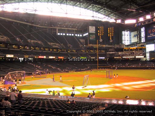 Seat view from section 115 at Chase Field, home of the Arizona Diamondbacks