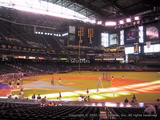 Seat view from section 116 at Chase Field, home of the Arizona Diamondbacks