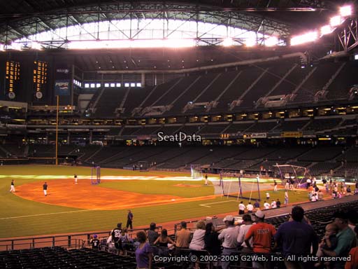 Seat view from section 131 at Chase Field, home of the Arizona Diamondbacks