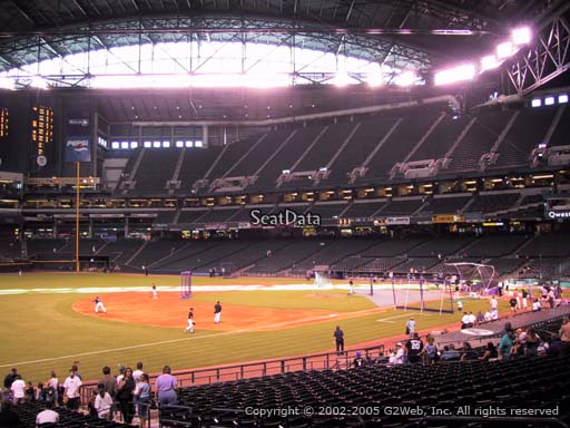 Seat view from section 132 at Chase Field, home of the Arizona Diamondbacks