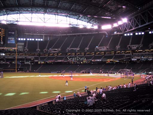 Seat view from section 135 at Chase Field, home of the Arizona Diamondbacks
