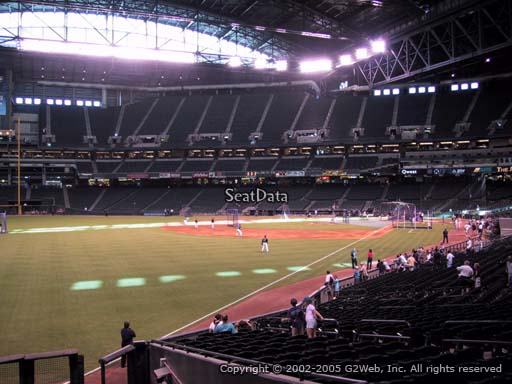 Seat view from section 136 at Chase Field, home of the Arizona Diamondbacks