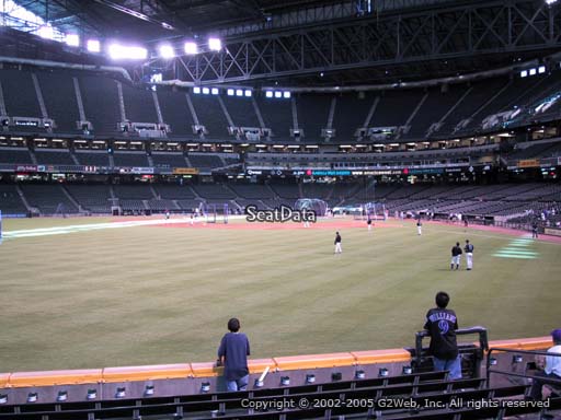 Seat view from section 142 at Chase Field, home of the Arizona Diamondbacks