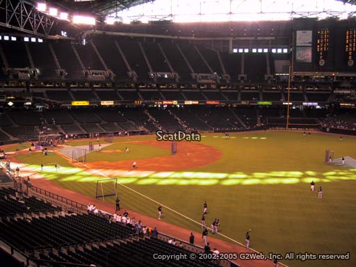 Seat view from section 200 at Chase Field, home of the Arizona Diamondbacks