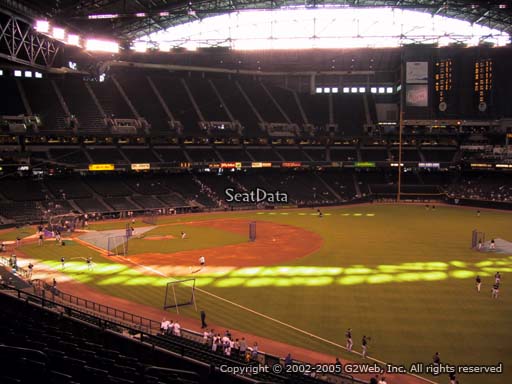 Seat view from section 201 at Chase Field, home of the Arizona Diamondbacks