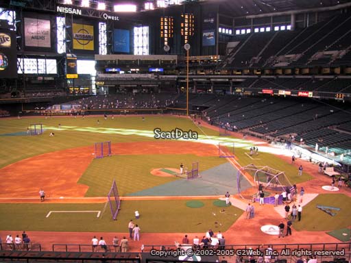 Seat view from section 211 at Chase Field, home of the Arizona Diamondbacks
