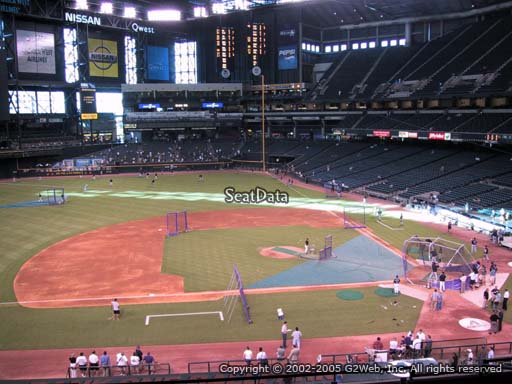 Seat view from section 212 at Chase Field, home of the Arizona Diamondbacks