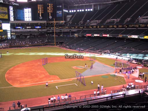Seat view from section 213 at Chase Field, home of the Arizona Diamondbacks