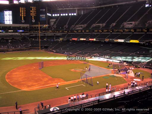 Seat view from section 214 at Chase Field, home of the Arizona Diamondbacks