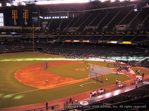 Seat view from section 215 at Chase Field, home of the Arizona Diamondbacks