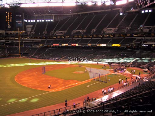 Seat view from section 216 at Chase Field, home of the Arizona Diamondbacks