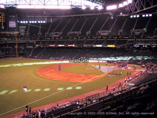 Seat view from section 218 at Chase Field, home of the Arizona Diamondbacks