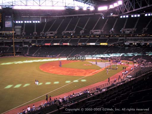 Seat view from section 219 at Chase Field, home of the Arizona Diamondbacks
