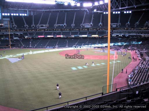 Seat view from section 223 at Chase Field, home of the Arizona Diamondbacks